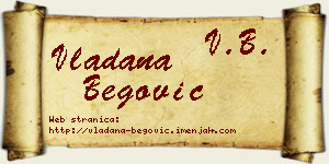 Vladana Begović vizit kartica